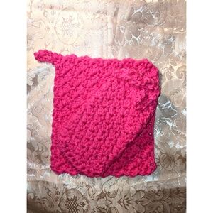 Handmade Pink Wash Cloth Soap Bag Set Of 2